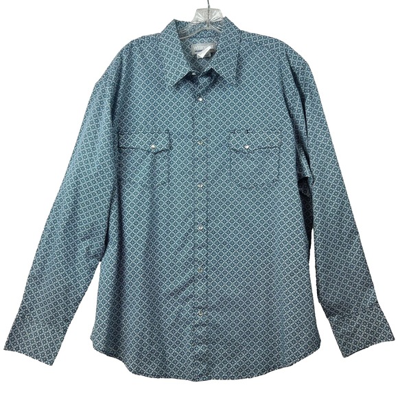 Wrangler Other - Wrangler‎ Wrancher XL Long Sleeve Shirt With Pearl Buttons